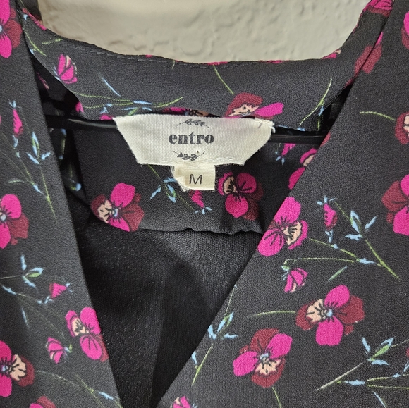 Entro Cherry Blossom Flower Design Romper Unitard - Picture 3 of 11